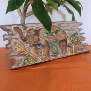 Elefánt motívumos fa falikép