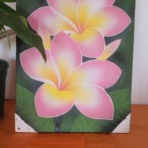 Kézzel festett kép  - Plumeria virág