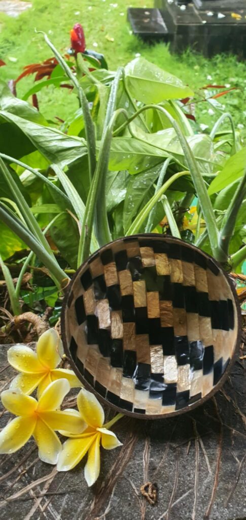 Kókusztál kagylóval -arany