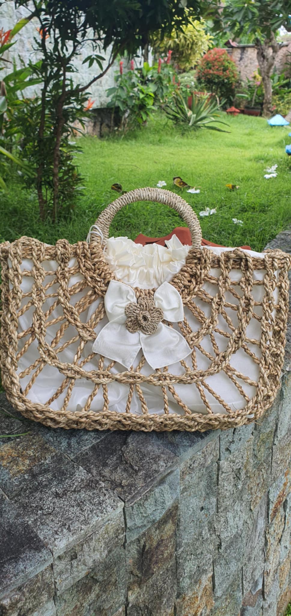 Kézműves, tengerfű táska